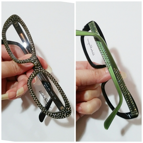 Salvatore Ferragamo Accessories - Salvador Ferragamo rhinestone cat eye glasses